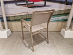Alu Stapelstoel Saint-Tropez Champage Mat - Light Taupe Texilene Mali