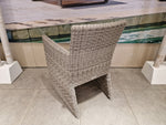 Wickerstoel Mora Met Arm Ronde Draad White Coral