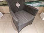 Wickerzetel Met Arm Atlanta Halfronde Draad Slate Grey HM EOL