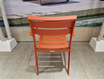 Alu Stapelstoel Nice Slat Orange Mat + Armleuning