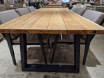 Tree Trunk Teak Tuintafel 240cm x 100cm Alu Frame Charcoal