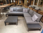 Vienna Hoeklounge Set 4-delig Alu - Royal Grey Mat + Pepper Grey