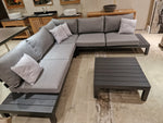 Vienna Hoeklounge Set 4-delig Alu - Royal Grey Mat + Pepper Grey