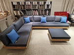 Los Angeles Hoeklounge 4-delig - Steel Frame Black + Light Teal Look