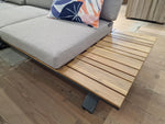 Atlanta Hoeklounge 3-delig - Alu frame Antracite + Acacia Top + Kussens