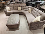 Alu Lounge Set Wicker Texas - 1x 3-zit + 2x 1-zit