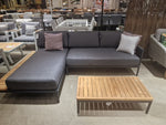 Lounge Set Aragon Alu Charcoal - Teak Top - Kussens Donkergrijs
