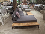 Lounge Set Aragon Alu Charcoal - Teak Top - Kussens Donkergrijs