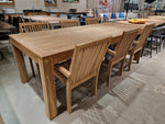 Teak Tuintafel Vast Rechthoek Sunrise - Latten 5cm - 240 x 100cm