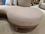 Salvador Hoeklounge - Acacia Light Teak Look - Alu Rugleuning Sand - Kussens Serval Light Brown Olefin 370 - Luxury Lounge