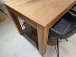 Teak Interieurtafel Rechthoekig 160 x 80cm Naturel Recht met Blokpoten