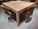 Eiken Interieurtafel Vierkant 145 x 145cm Naturel Recht met Blokpoten