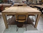 Eiken Interieurtafel Vierkant 145 x 145cm Naturel Recht met Blokpoten
