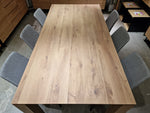 Eik Interieurtafel Slice Rechthoekig 200 x 100cm Naturel Verfijnd met Blokpoten