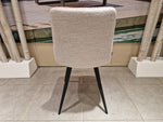 Interieurstoel Jelt - Stof Bouclé Naturel - Zwarte Poten