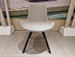 Interieurstoel Egon - Stof Licht Grijs - Zwarte Poten Metaal