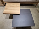 Eik Salontafel Tygo Vierkant 60 x 60cm Wenge met Zwart Metalen Onderstel