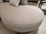 Salvador Hoeklounge - Acacia Light Teak Look - Alu Rugleuning Sand - Kussens Serval Light Brown Olefin 370 - Luxury Lounge