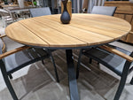 Teak Tuintafel Omnigo Rond Dia 150 cm x H75 cm Frame Alu Charcoal