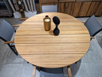 Teak Tuintafel Omnigo Rond Dia 150 cm x H75 cm Frame Alu Charcoal