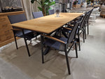Teak Tuintafel Orlando Rechthoekig 220 x 100 cm Alu Frame Charcoal