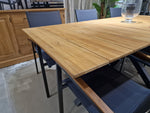 Teak Tuintafel Orlando Rechthoekig 220 x 100 cm Alu Frame Charcoal