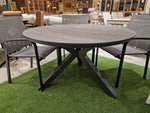 Volkern Tuintafel Orbital Rond Dia 120 cm x H75 cm in Forest Grey - Alu Frame in Charcoal