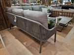 Alu Lounge Set Liv Right 267cm x 208cm x H95cm - Charcoal Frame + Valencia Coffee Table 105cm x 60cm x H45cm Charcoal Frame