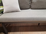 Alu Lounge Set Liv Right 267cm x 208cm x H95cm - Charcoal Frame + Valencia Coffee Table 105cm x 60cm x H45cm Charcoal Frame
