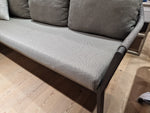 Alu Lounge Set Liv Right 267cm x 208cm x H95cm - Charcoal Frame + Valencia Coffee Table 105cm x 60cm x H45cm Charcoal Frame