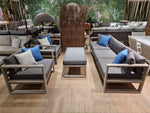 Hamilton Teak Lounge 3-zit + 2x 1-zit Club + Salontafel - Instant Grey Brushed