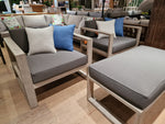 Hamilton Teak Lounge 3-zit + 2x 1-zit Club + Salontafel - Instant Grey Brushed