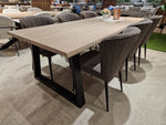 Eik Interieurtafel Rechthoekig 200 x 100cm Naturel Afgeschuind - U-Poten Zwart Metaal