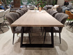Eik Interieurtafel Rechthoekig 200 x 100cm Naturel Afgeschuind - U-Poten Zwart Metaal