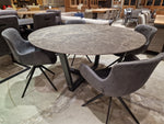 Keramische interieurtafel Rond Dia 150cm Recht - Alu Frame Antraciet mat