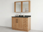 Teak Badkamermeubel New Cannes 105cm + 1 Onderbouw Square Waskom + Matte Graniet