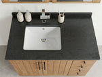 Teak Badkamermeubel New Cannes 105cm + 1 Onderbouw Square Waskom + Matte Graniet