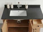 Teak Badkamermeubel New Cannes 105cm + 1 Onderbouw Square Waskom + Matte Graniet